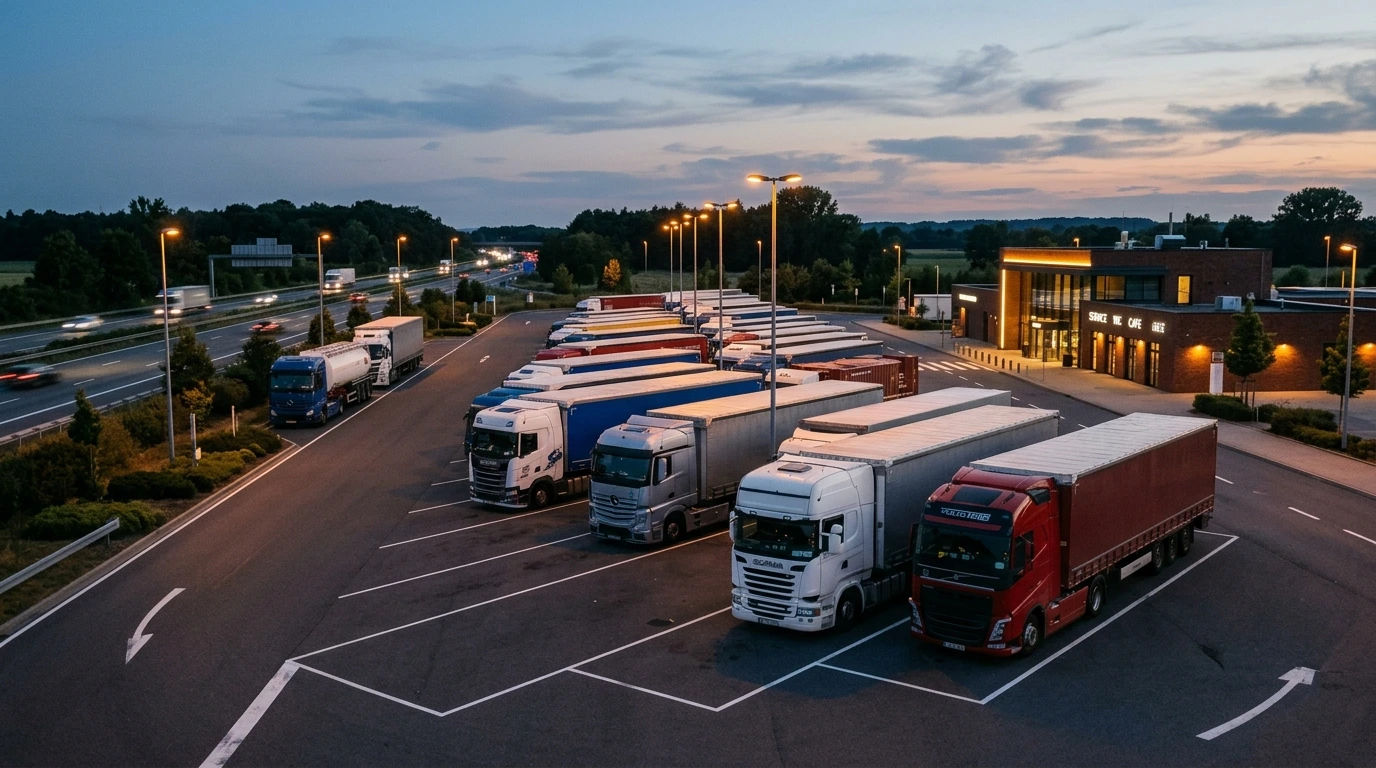 Area di sosta autostradale per mezzi pesanti