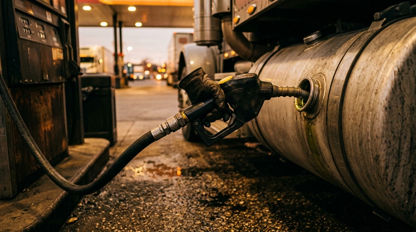 Rifornimento di gasolio per un camion