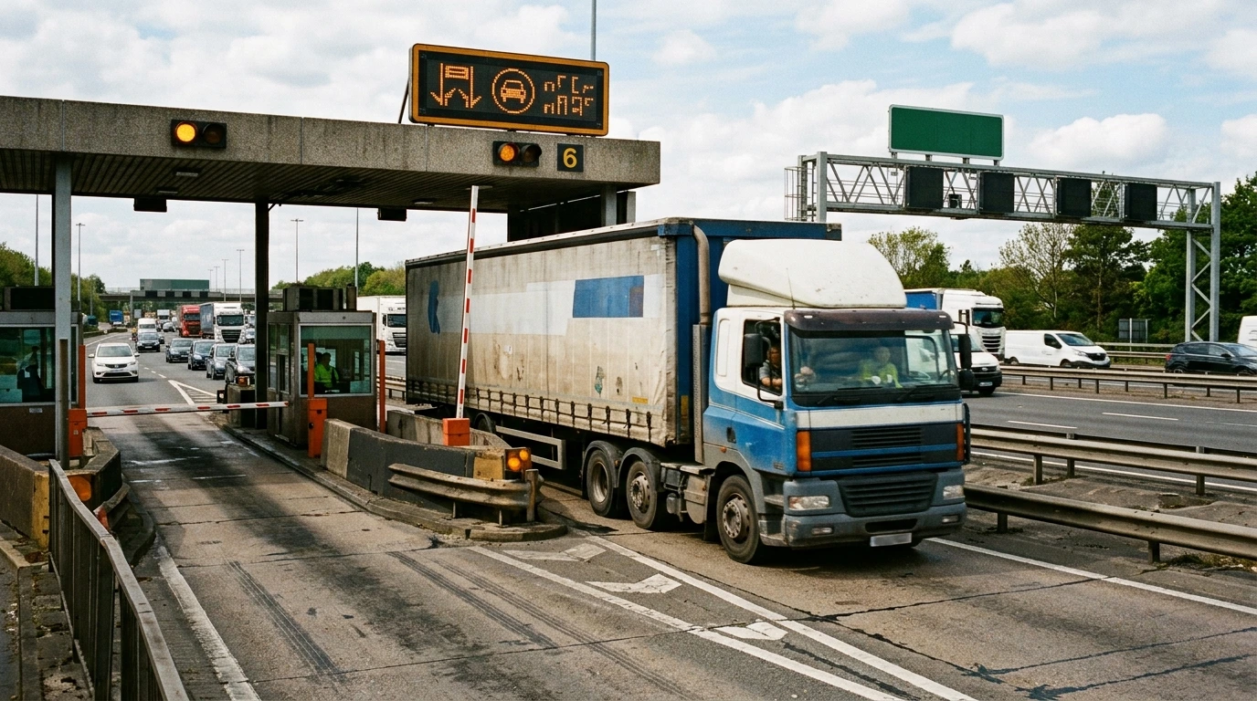 Casello autostradale e pedaggio per camion