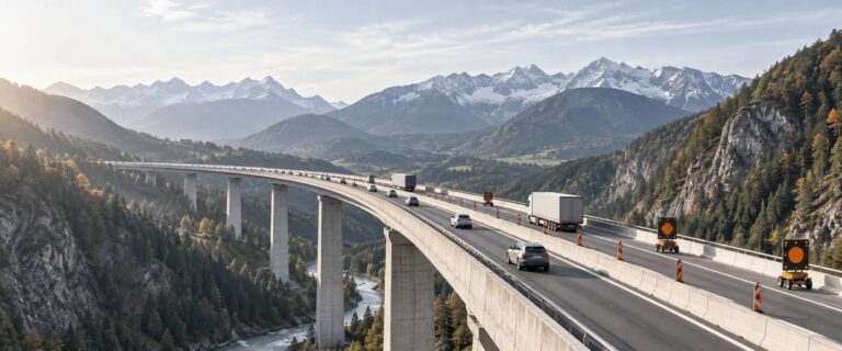 Restrizioni alla circolazione sul ponte Luegbrücke dell’A13 a partire dal 2025
