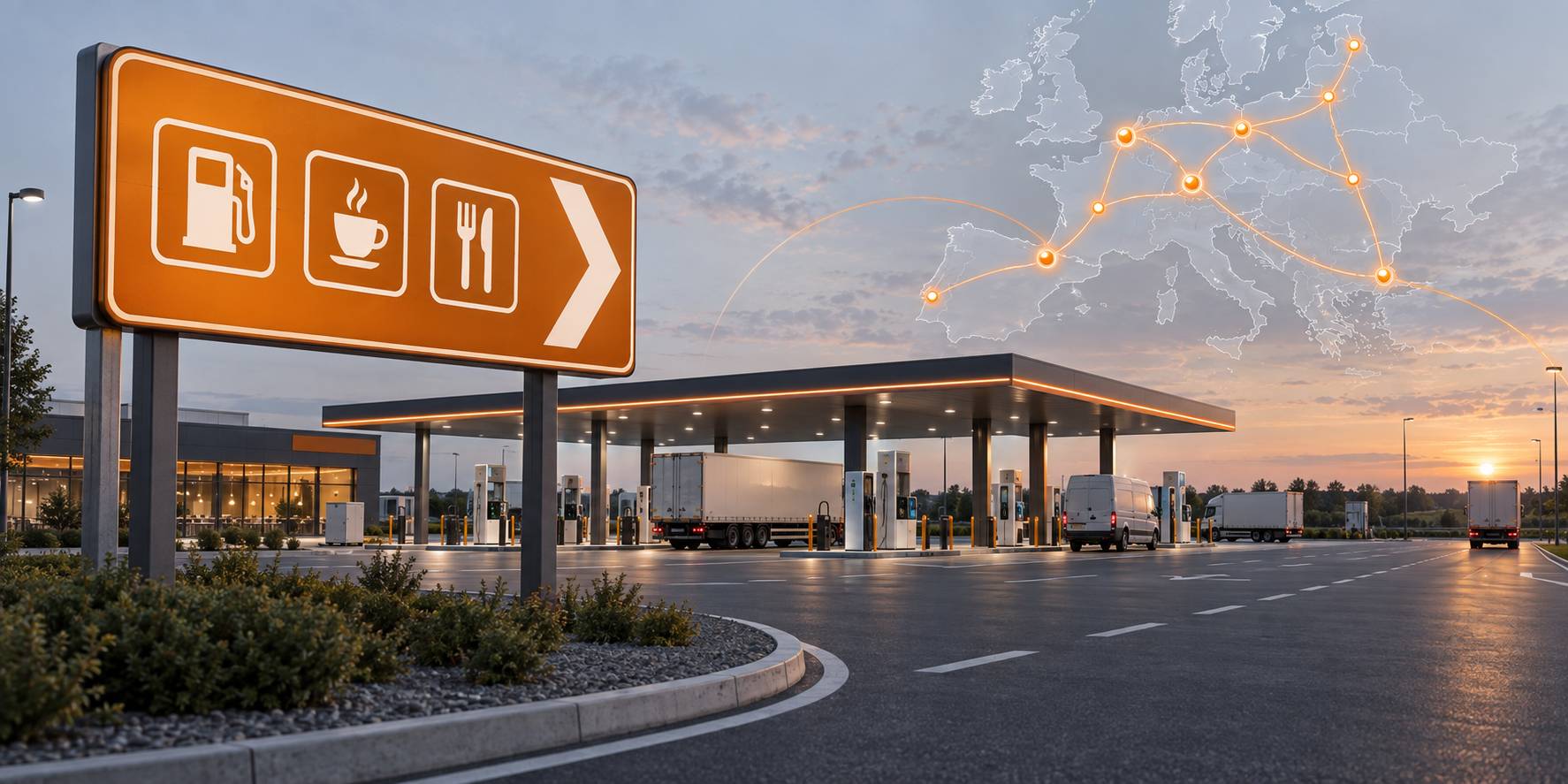 Illustration éditoriale du sujet : Station Finder: il rivoluzionario strumento DKV per localizzare le stazioni